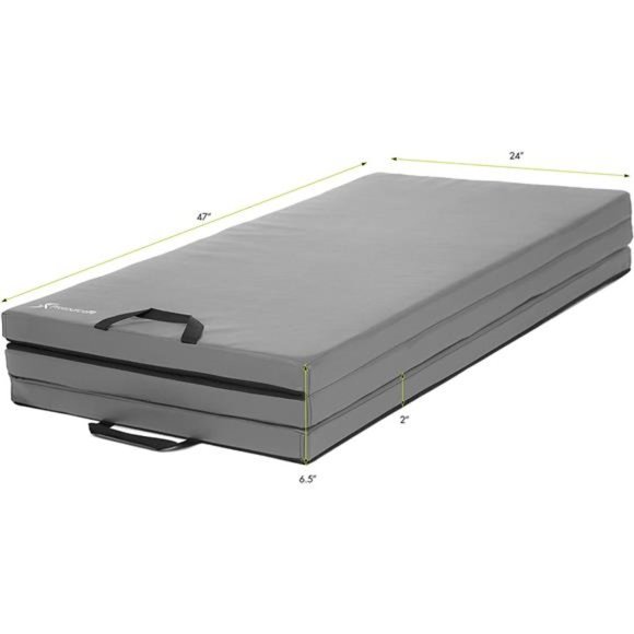 Tri-Fold Folding Thick Exercise Mat 6’x4’ with Carrying Handles - Picture 2 of 7